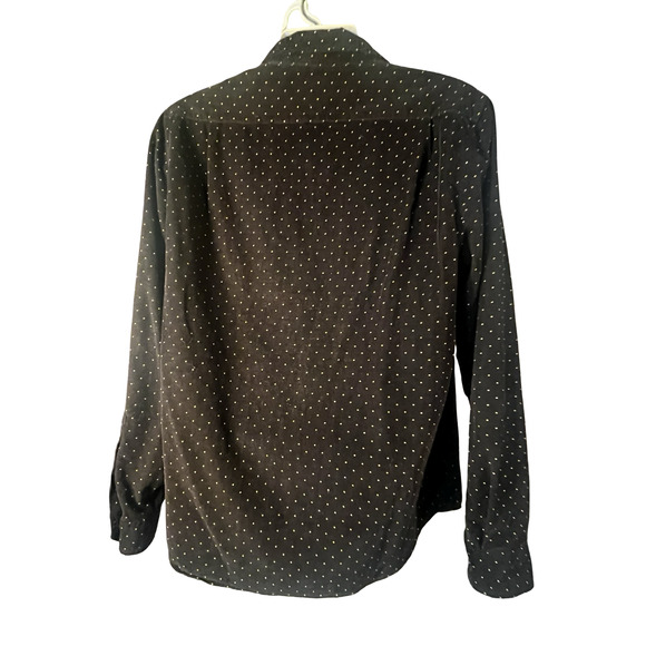 Stussy Shirt Mens Medium Black Polka Dot Corduroy Button Up Long Sleeve Casual - Picture 3 of 14